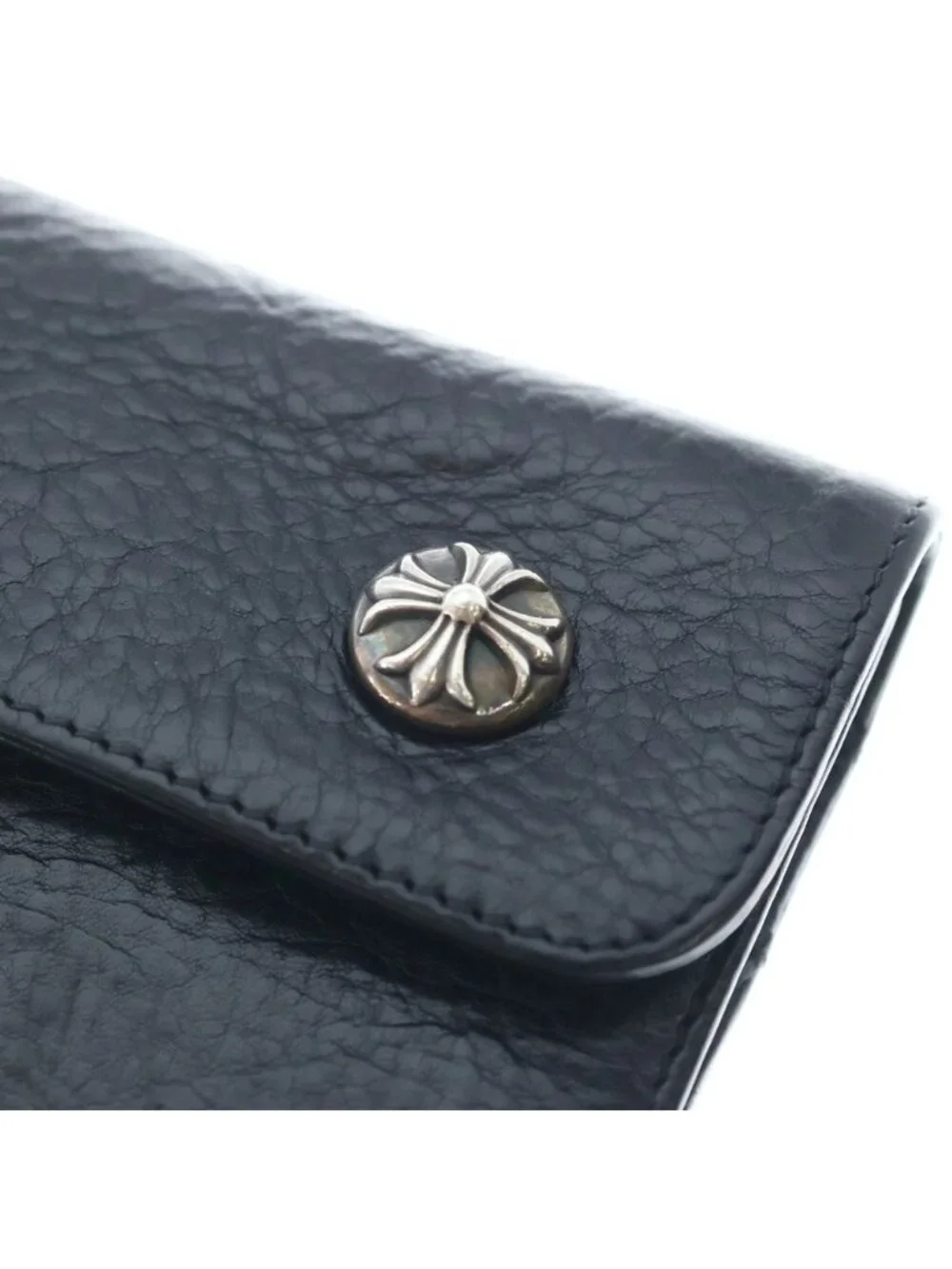 Chrome Hearts Wave Leather Wallet Black